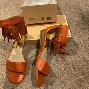 Michael Kors Fringe wedge Sandals